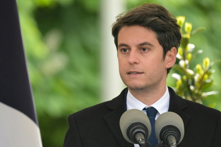 Gabriel Attal, alors Premier ministre, le 24 avril 2026, à Paris ( AFP / Bertrand GUAY )