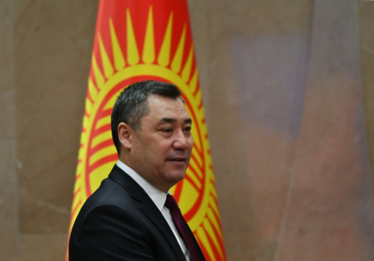 Le président du Kirghizstan, Sadyr Japarov, à Bichkek, le 13 mars 2025 ( AFP / VYACHESLAV OSELEDKO )