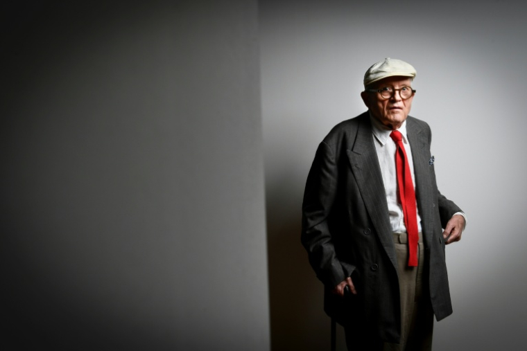 David Hockney au Centre Pompidou à Paris le 16 juin 2017 ( AFP / Martin BUREAU )