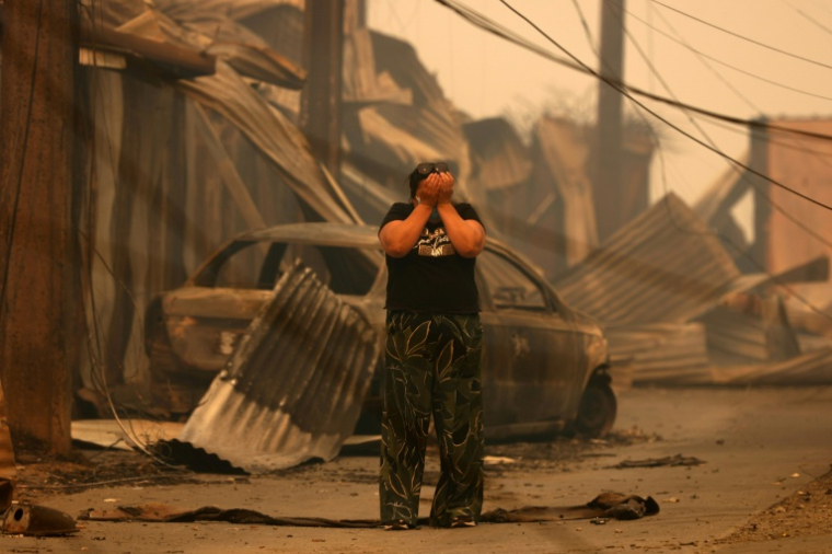 Après le passage du feu à Concepcion, au Chili, le 18 janvier 2026 ( AFP / Raul BRAVO )