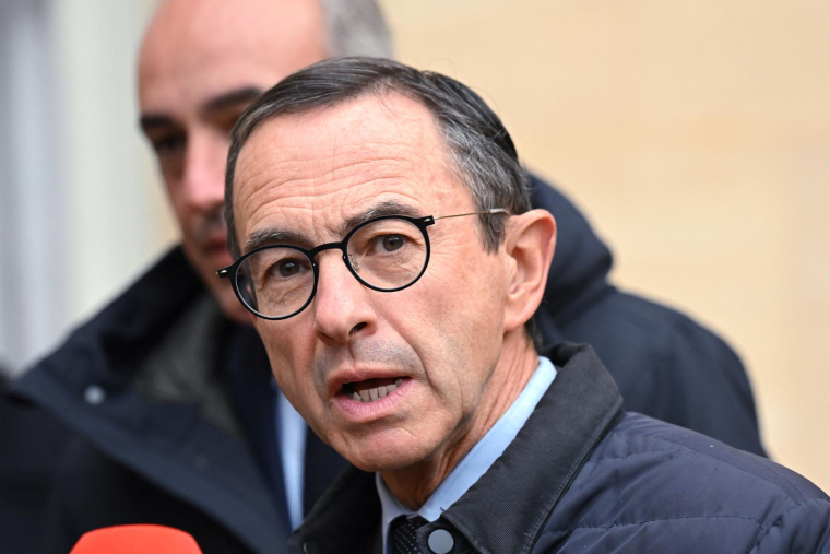 Bruno Retailleau, à Matignon, le 13 mars 2022 ( AFP / BERTRAND GUAY )