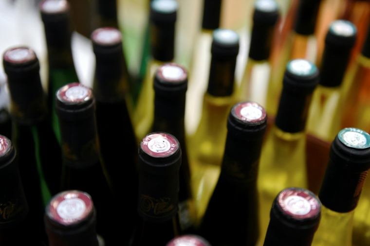 Wine Paris, salon international de référence dédié au vin, ouvre lundi en pleine tourmente géopolitique et climatique pour le secteur ( AFP / LOIC VENANCE )