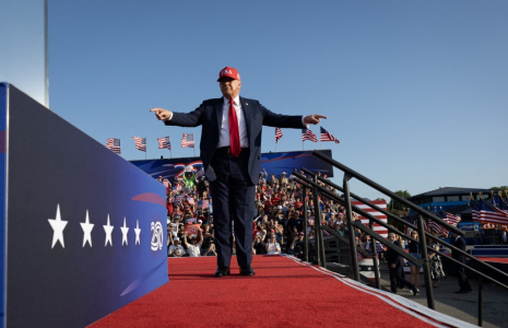 Donald Trump à Des Moines, aux Etats-Unis, le 3 juillet 2025. ( GETTY IMAGES NORTH AMERICA / SCOTT OLSON )