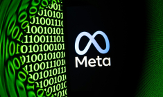 Logo Meta sur un smartphone à Mulhouse, le 11 février 2026. ( AFP / SEBASTIEN BOZON )