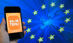 L'UE a infligé jeudi une amende de 200 millions d'euros à la plateforme chinoise de commerce en ligne Temu ( AFP / Nicolas TUCAT )