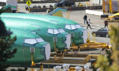 Des fuselages de Boeing 737 à l'usine de Renton, le 15 avril 2025 à Washington ( AFP / Jason Redmond )