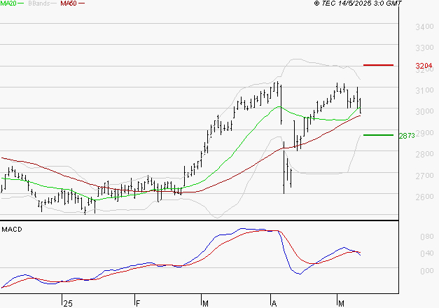 VEOLIA ENVIRONNEMENT : Une consolidation vers les supports est probable