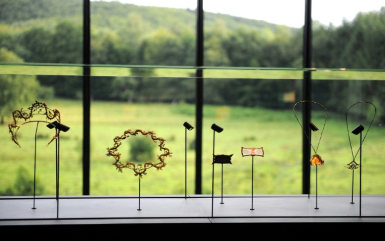 Des bijoux exposés au musée Lalique le 23 juin 2011 ( AFP / PATRICK HERTZOG )