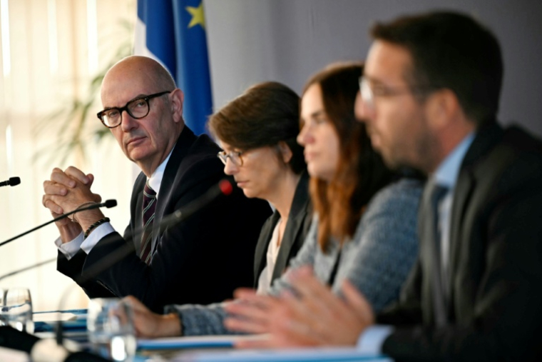 Le ministre de l'Economie Roland Lescure lors d'une conférence de presse à Bercy, le 11 septembre 2026 ( AFP / LOU BENOIST )
