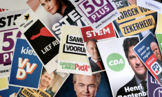 Des affiches électorales néerlandaises, le 10 octobre 2025 ( ANP / Remko de Waal )