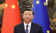 Le président chinois Xi Jinping lors d'une réunion avec le président du Conseil européen Charles Michel