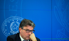 Le ministre italien de l'Economie Giancarlo Giorgetti, en novembre 2022, à Rome ( AFP / FILIPPO MONTEFORTE )