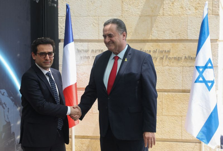 Stéphane Séjourné rencontre son homologue israélien, M. Israël Katz, à Jérusalem