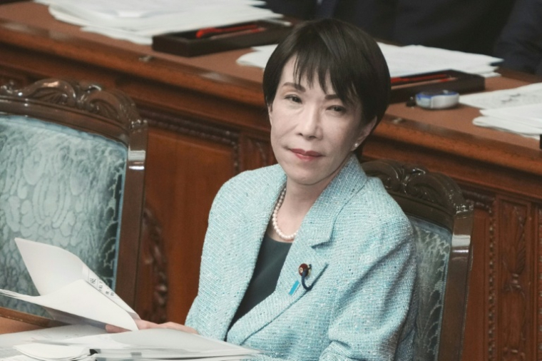 La Première ministre japonaise, Sanae Takaichi, lors d'une séance plénière de la Chambre des représentants à la Diète nationale, le 8 décembre 2025 à Tokyo ( AFP / Kazuhiro NOGI )