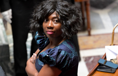 Danièle Obono à Paris, le 18 juillet 2024. ( AFP / BERTRAND GUAY )