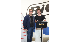 Gonzalve Bich (g), directeur général du groupe Bic, le 7 août 2024 à New York ( GETTY IMAGES NORTH AMERICA/AFP / MIKE COPPOLA )