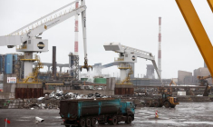 Une zone industrielle à Dunkerque en France