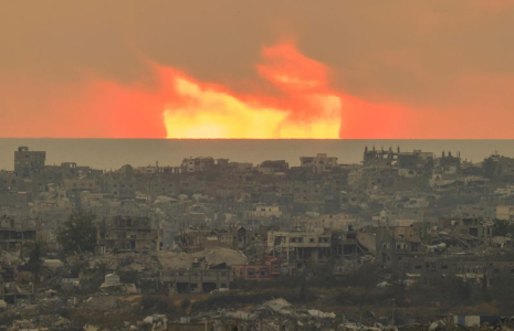 Un couché de soleil, au nord de la bande de Gaza