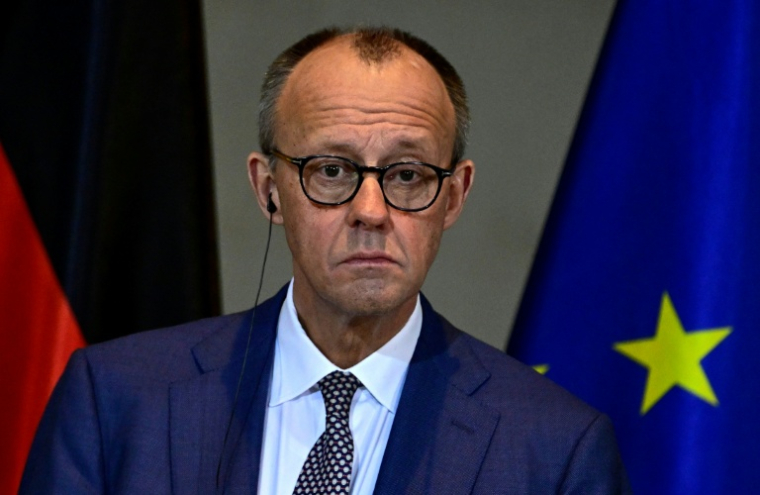 Le chancelier allemand Friedrich Merz s'exprime lors d'une conférence de presse à la Chancellerie à Berlin, le 29 janvier 2026 ( AFP / Tobias SCHWARZ )