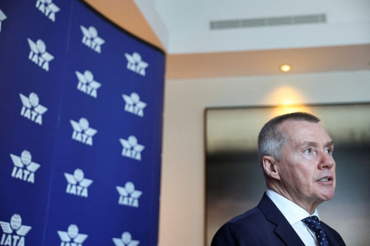 Le DG de l'IATA Willie Walsh lors d'un entretien avec Reuters