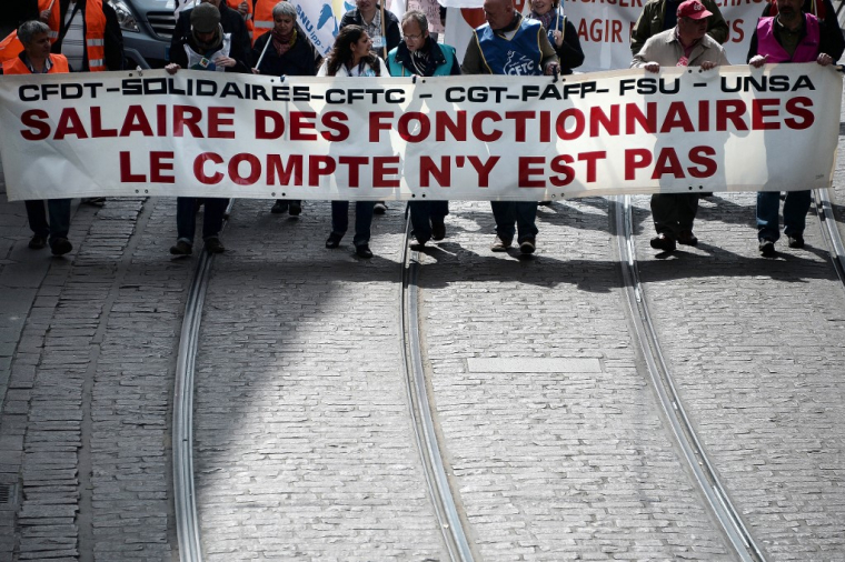 Des manifestants à Strasbourg, le 15 mai 2014. (illustration) ( AFP / FREDERICK FLORIN )