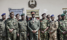 Le général Horta N'Tam, chef d'état-major de l'armée de Terre, a été investi président de transition, jeudi 27 novembre à Bissau, en Guinée-Bissau. ( AFP / PATRICK MEINHARDT )