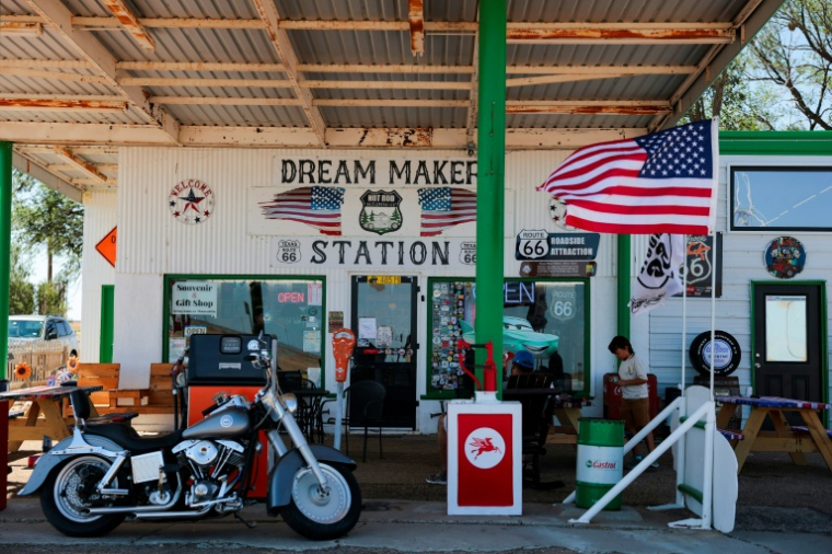 La Dream Maker Station de la Route 66, le 7 juin 2026, à Aidan, Texas ( GETTY IMAGES NORTH AMERICA / Heather Diehl )
