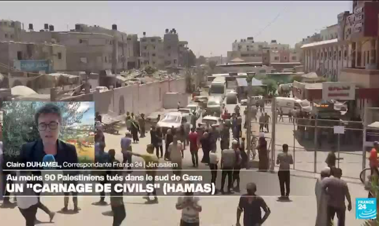 Gaza : les frappes à Al-Mawasi ont fait 90 morts civils, les négociations de cessez-le-feu fragilisées