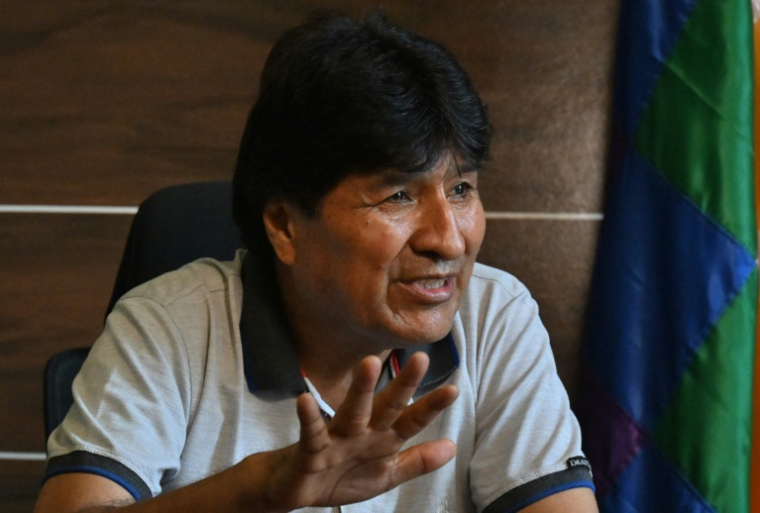 L'ex-président bolivien Evo Morales, le 28 avril 2025 à Lauca Ene, en Bolivie ( AFP / AIZAR RALDES )
