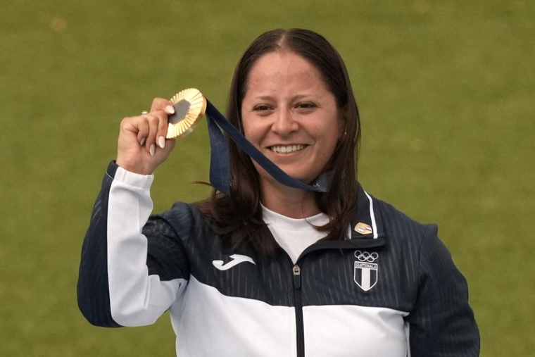 JO - Tir - Adriana Ruano Oliva médaillée d'or en fosse olympique