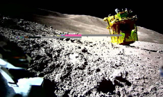 Une photo de la Lune envoyée par le robot "SORA-Q", installé sur le module SLIM ( JAPAN AEROSPACE EXPLORATION AGEN / HANDOUT )