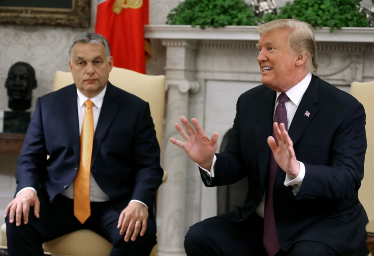 Viktor Orban et Donald Trump à Washington, aux États-Unis, le 13 mai 2019. ( GETTY IMAGES NORTH AMERICA / MARK WILSON )
