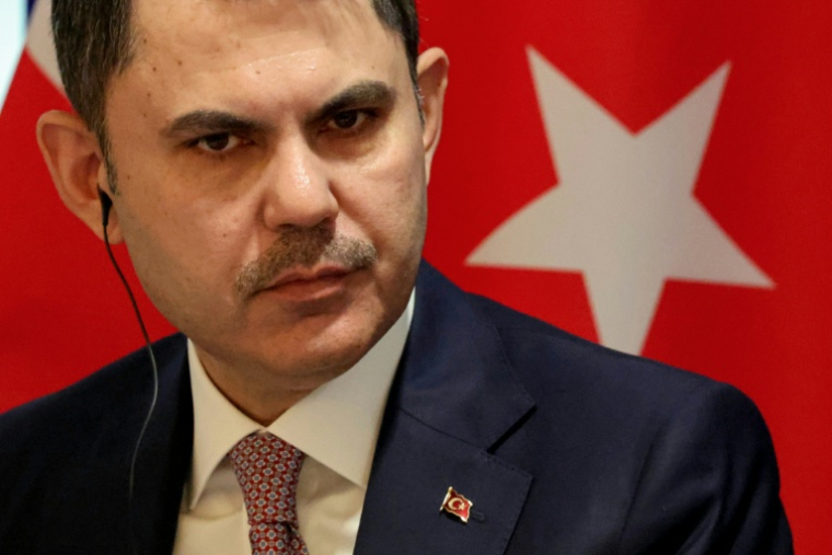 Le ministre turc de l'Energie et président de la COP31 Murat Kurum à Paris le 30 avril 2026 ( AFP / Ludovic MARIN )