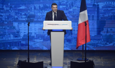 Le président du Rassemblement National Jordan Bardella à Perpignan dans les Pyrénées-Orientales le 28 février 2026 ( AFP / Ed JONES )