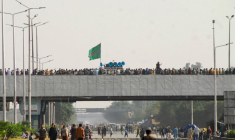 Protest against the cartoon publications of Prophet Mohammad in France, in Islamabad