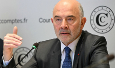 Pierre Moscovici à Paris, le 8 avril 2025. ( AFP / BERTRAND GUAY )