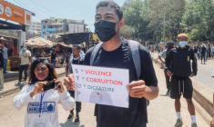 Nouvelles manifestations à Antananarivo, capitale de Madagascar le 29 septembre 2025, lancées au départ pour protester contre les coupures d'eau et d'électricité ( AFP / RIJASOLO )