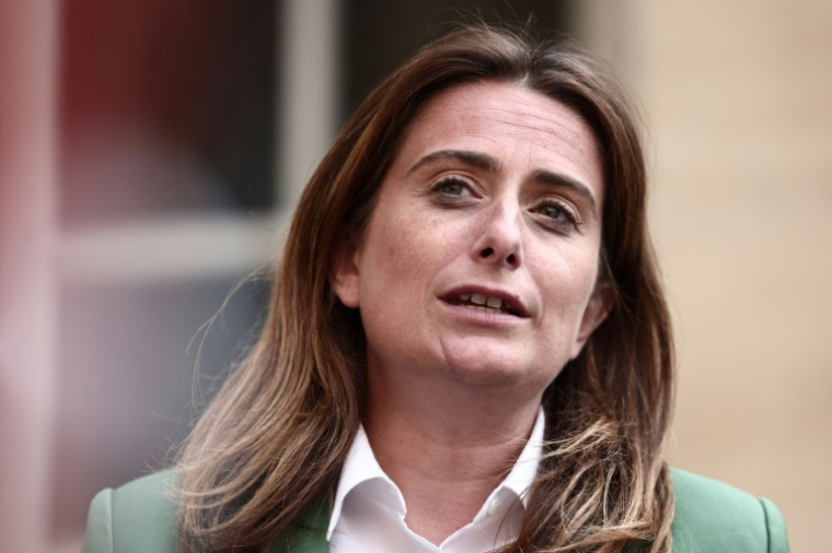 La secrétaire nationale des Ecologistes Marine Tondelier arrive à l'Hôtel Matignon à Paris, le 3 juin 2025 ( AFP / Thibaud MORITZ )