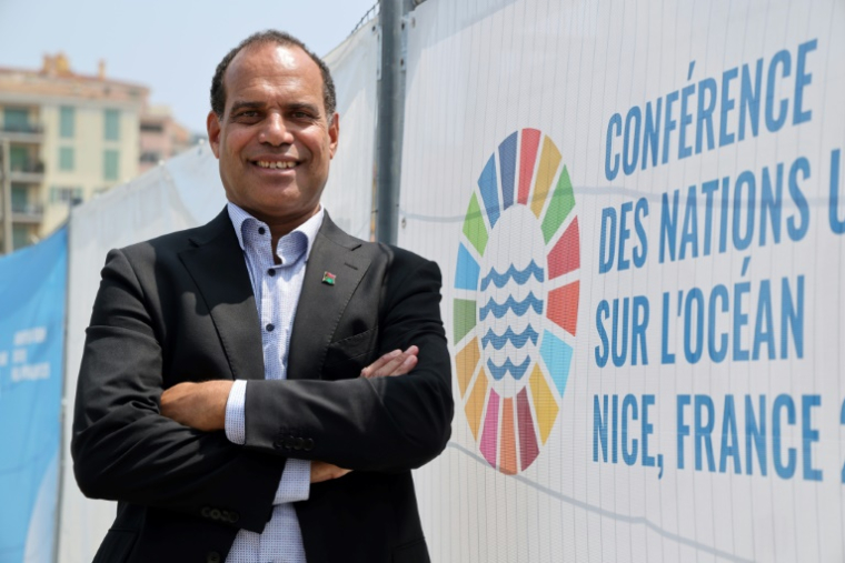 Le ministre du Changement climatique du Vanuatu, Ralph Regenvanu, à Nice le 9 juin 2025 ( AFP / Ludovic MARIN )