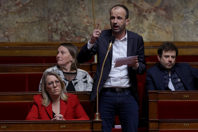 Manuel Bompard à Paris, le 7 mars 2023. ( AFP / THOMAS SAMSON )