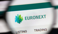 L'illustration montre le logo d'Euronext