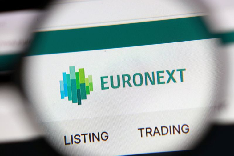 L'illustration montre le logo d'Euronext