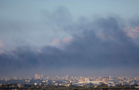 Horizon de Gaza vu du sud d’Israël
