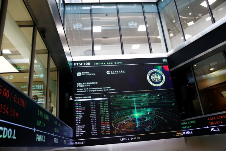 La Bourse de Londres, en Grande-Bretagne