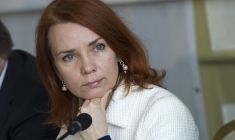 Keit Pentus-Rosimannus à Strbske Pleso, en Slovaquie, le 13 mars 2015. ( AFP / SAMUEL KUBANI )