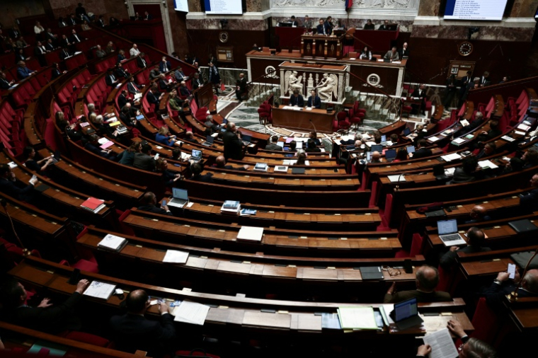L'hémicycle de l'Assemblée nationale, le 25 octobre 2025 ( AFP / Thibaud MORITZ )