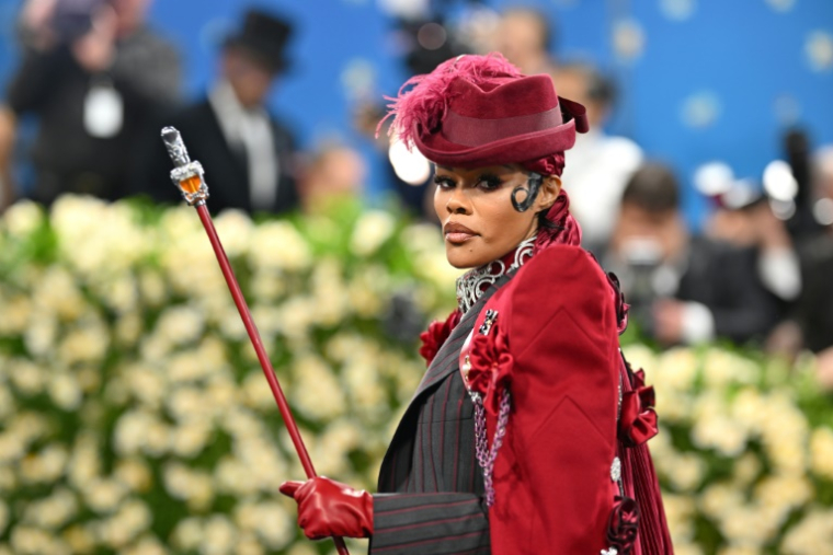 La chanteuse et actrice Teyana Taylor arrive au gala du Met à New York, le 5 mai 2025 ( AFP / ANGELA WEISS )