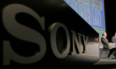 Le logo de Sony Corp au siège de Sony à Tokyo