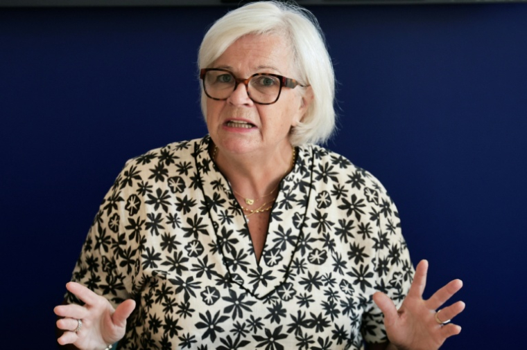 Catherine Vautrin le 11 août 2025, à Paris ( AFP / STEPHANE DE SAKUTIN )