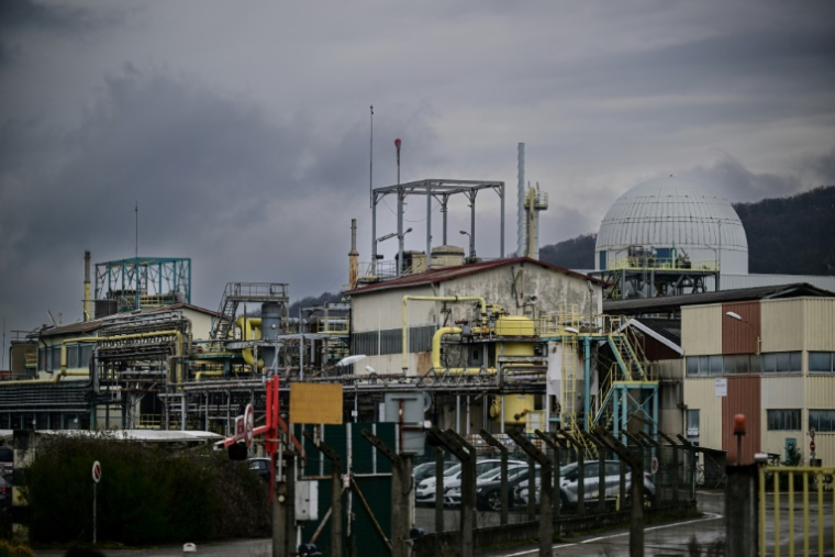 L'usine de Vencorex à Pont-de-Claix (Isère), le 12 mars 2025 ( AFP / OLIVIER CHASSIGNOLE )